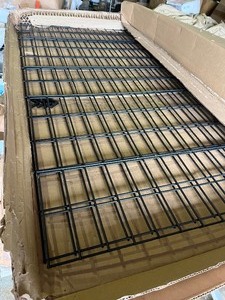 lot 250 image: Bundle of 2 Black Wire Shelving Platform Sheets 24 x 48