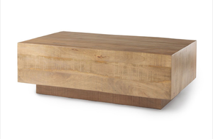 Mercana Hayden Light Brown Wood Rectangular Coffee Table 70116 (See Pictures and Description) - Retail: $1,309