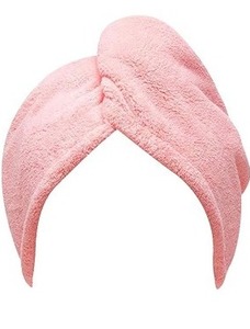 lot 5113047 image: Suizaomo 3 Pack Microfiber Hair Towel Wrap for Women,Super Absorbent Quick Dry Hair Turban for All Hair Types Anti Frizz, Large Hair Drying Towel Head Towel with Button(Blue, Pink, Khaki) - Retail $11