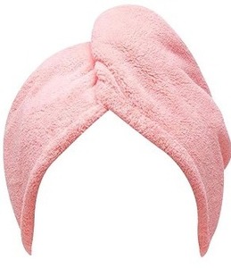 lot 5113048 image: Suizaomo 3 Pack Microfiber Hair Towel Wrap for Women,Super Absorbent Quick Dry Hair Turban for All Hair Types Anti Frizz, Large Hair Drying Towel Head Towel with Button(Blue, Pink, Khaki) - Retail $11