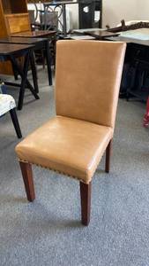 lot 121 image: Brown with nailhead trim chair