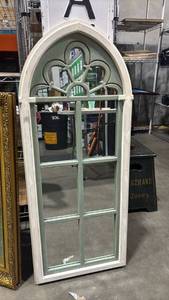 lot 1001 image: Gothic Arch Window Mirror