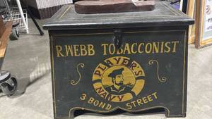 lot 1003 image: R. Webb Tobacconist Shop Box - Players Navy Cut 1 ft 22 inches