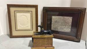 lot 1006 image: Egyptian Decor Collection - Anubis Box and Art Set
