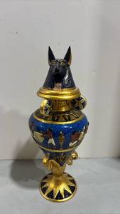 lot 1007 image: Egyptian Anubis Canopic Jar 17 inches tall