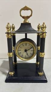 lot 1011 image: Bombay Column Mantel Clock 11x4