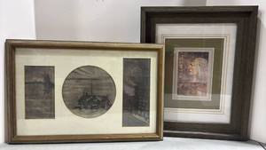 lot 1028 image: Set of Art Prints in Professional Frames largest is 13x19 inches