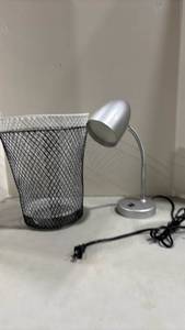 lot 1057 image: Desk Lamp and Trash Cans