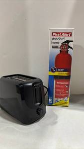lot 1058 image: Toaster and Fire Extinguisher