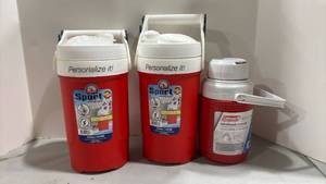 lot 1059 image: Red Igloo Sport & Coleman Beverage Cooler Set