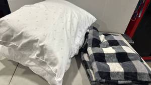 lot 1118 image: Throw blanket and 2 pillows