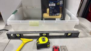 lot 1128 image: Project Source 6-Piece Paint Applicator Kit, level and more