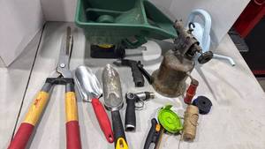 lot 1143 image: Lawn care hand tools and more