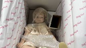 lot 2002 image: Shirley Temple Porcelain Doll in Original Box