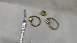 lot 2055 image: Three wrist watches, and one ring watch