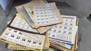 lot 2101 image: Old calendars