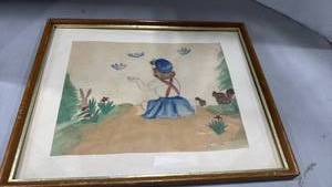 lot 2156 image: Framed wall decor 12x15