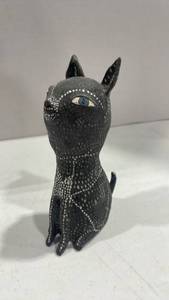 lot 3109 image: Signed cat figurine