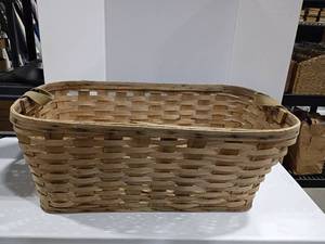 lot 3132 image: Wicker Basket.  11.5 x 30 x 18