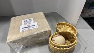 lot 3147 image: Compostable, biodegradable dinner napkins, and more