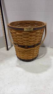 lot 4015 image: Longaberger JW Collection Bankers Waste Basket 1989