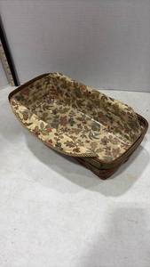 lot 4026 image: Longaberger Bread Basket with Floral Liner