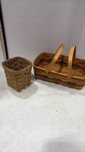 lot 4053 image: Longaberger Handwoven Market Basket Set