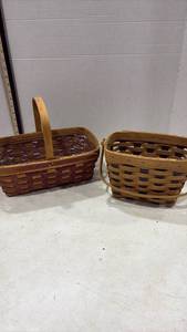 lot 4054 image: Longaberger Handwoven Baskets Set of 2