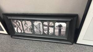lot 3203 image: Framed wall decor 12x 28.5
