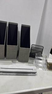 lot 3503 image: Office Desk Organization Set with File Holders