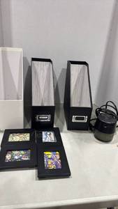 lot 3504 image: File Organizers, electric pencil sharpener and framed wall decor