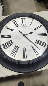 lot 3516 image: Sterling & Noble Round Wall Clock 30 inches in diameter