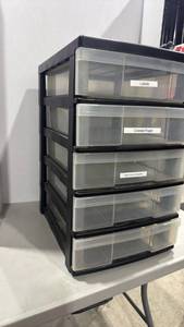 lot 3518 image: 5-Drawer Storage Organizer 21x12x15