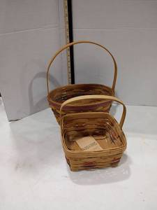lot 4095 image: Longaberger Baskets.  1987 and 1991
