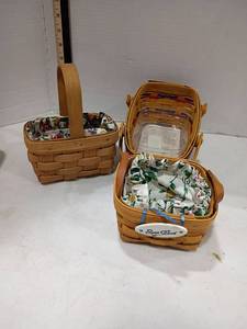 lot 4102 image: 1996 Longaberger All-American Summertime Basket with 1993 Sweet Basil Basket and More
