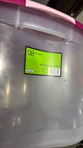 lot 4155 image: Sterilite 66 qt latch storage box