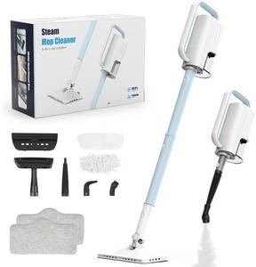 lot 3087 image: Steam Cleaner, 6 in1 Rotated Steam Mop Cleaner with 2 Modes, 2 Microfiber Pads, 400ML Removable Tank, 23FT Power Cable, Detachable Steam Mops for Floor, Laminate Floor, Tiles Cleaning (Peacock Blue)