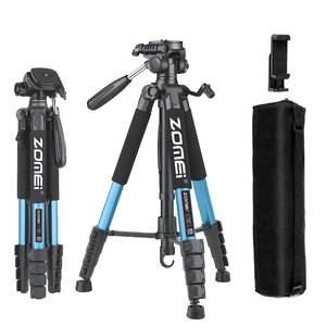 lot 3093 image: ZOMEi 188cm Heavy Duty DSLR Tripod Stand, Tall Multi-Functional Extension, Multi-Angle Shooting, Compatible with Cameras, Mobile Phones, Projector, Binoculars, Spotting Scope, Blue