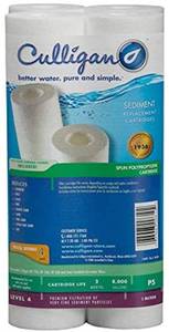 lot 4179 image: Culligan P5 Whole House Water Filter - Premium Water Filter Reduces Sediment, Dirt & Scale Particles for Clean Drinking Water - 8,000 Gallons, Value 4-Pack, White