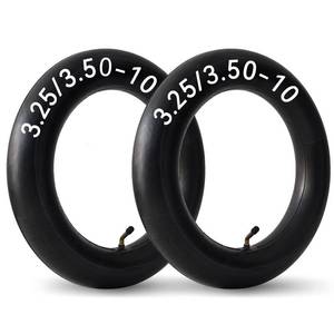 lot 4187 image: 2 Pack 3.253.50-10 Inner Tubes 3.50x10 3.5-10 Scooter Tube with Bent Valve Stem for E-Scooters Pit Dirt Bike Tricycles XR50 XR50R XR70 CRF50 CT70 EZ90 PW50