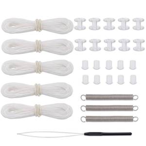 lot 4190 image: joytrace RV Pleated Shade Repair Kit, RV Window Shade Restringing Kit, Repair and Maintain of Day Night Pleated Shade (White)