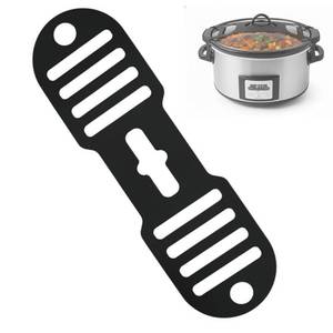 lot 4197 image: Silicone Lid Lock Strap for Crockpot Slow Cooker (678 Quart) - Universal Crockpot Lid Holder & Rubber Strap Alternative  Heat-Resistant, No-Spill Design Transport Accessories (Black)