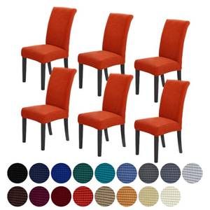 lot 4201 image: Howhic Stretch Chair Covers for Dining Room Set of 6, Removable Washable Dining Room Chair Covers, Dining Chair Slipcovers Seat Protector, Great for Home and Banquet (Pureed Pumpkin, 6 Pack)