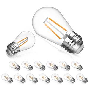 lot 4212 image: winsaLED 15 Pack Replacement Bulbs for String Lights, 2W S14 Shatterproof Waterproof LED Outdoor Light Bulbs, 2700K Soft White, E26 Base, AC120V, 150LM, Not Dimmable