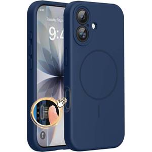 lot 4221 image: Miracase Magnetic for iPhone 17 Case, Compatible with MagSafe, Integrated Silicone Camera Control Cover, 3.0mm Thicken Shockproof Drop Protection Phone Case for 17,Dark Blue