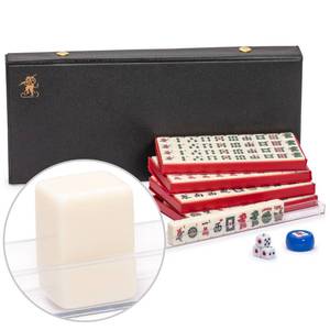 lot 4236 image: Yellow Mountain Imports Mini American Mahjong Travel Game Set with Nylon Case, Racks, Wind Indicator and Dice