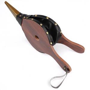 lot 4244 image: Fubeasi 1PCS Brown Wood Fireplace Bellows 15 x 6.5 Outdoor Cooking Fan Air Blower