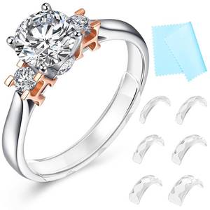 lot 4253 image: Haiou Invisible Ring Size Adjuster for Loose Rings - Transparent TPU Jewelry Tightener to Resize Ring Smaller, Non-Slip Ring Guard Clip for Women Men, 6 Easy-Clip & 6 Coil Adjusters