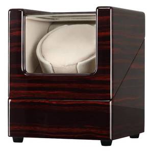lot 4255 image: CHIYODA 5 Modes Single Watch Winder For Automatic Watches Piano Baking Wood Box with Open Lid Stop Runing Function