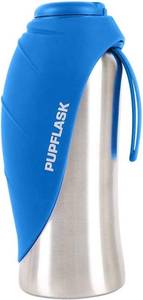 lot 4263 image: PupFlask Large Dog Water Bottle  27 or 40 OZ Stainless Steel  Convenient Dog Drink Dispenser  Puppy Travel Water Bowl  Portable Pet Hydration Bottle  Leak Proof  Perfect Size for All Breeds